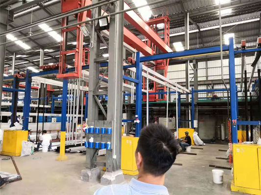 力は陽極酸化ライン プロセス横の陽極酸化処理ラインを自動化した