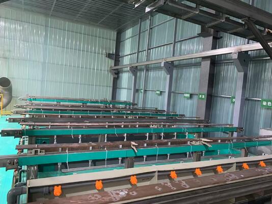 お買い得 アルミニウム表面処理用ハードアノジスライン機器 30-50umプロファイルとシャンパン,ブラック,ブラウン,シルバーを含むカスタマイズ可能な染色色 オンライン