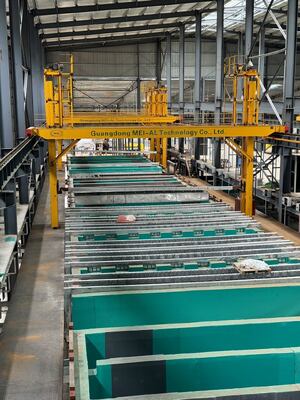 お買い得 750T/M 容量 6500mm 最大プロファイル長度と 10-12μm フィルム厚さの水平アノイドライン オンライン